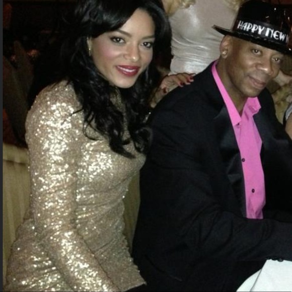 Lucca Couture Long Sleeve Gold Sequin Dress Small - Picture 6 of 6